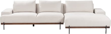 MARIFERD - Hoekbank - Lichtbeige - Linkszijdig - Polyester