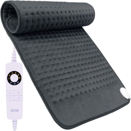 DistinQ Elektrisch warmtekussen - 45 x 85 cm - XXL formaat - Automatische uitschakeling - Grijs