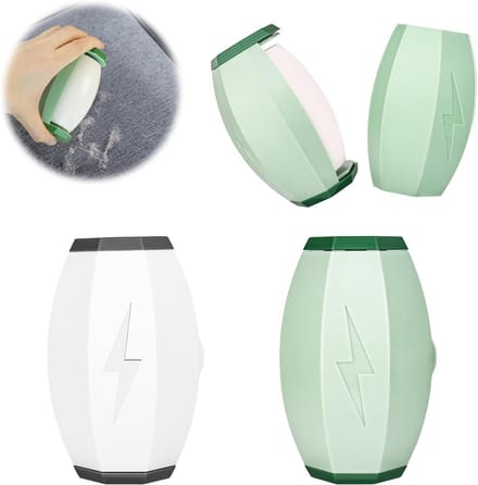 Herbruikbare Pluisrollers - Wasbare Verwijderaar - Kleding Reinigen - Sterke Hechting Gel - 10cm Diameter - Groen Wit