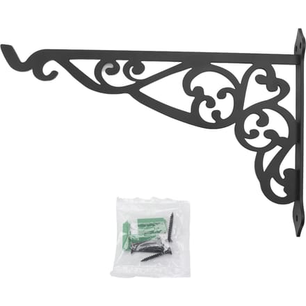 Support Suspendu d'Extérieur Fer Noir Multifonctionnel Décoratif pour Planteur, Mangeoire à Oiseaux, Lanterne white