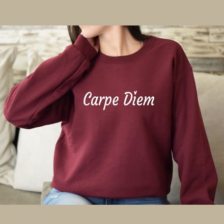 Bordeaux Dames sweater maat M-Carpe Diem- heerlijke dames sweater.