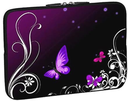 Beschermhoes voor Notebook 10,1-17,3 inch - Paarse Vlinder