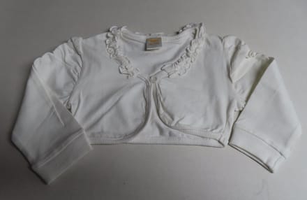 Dirkje - Bolero - Kort gilet - Meisjes - Wit - Effen - 2 jaar 92