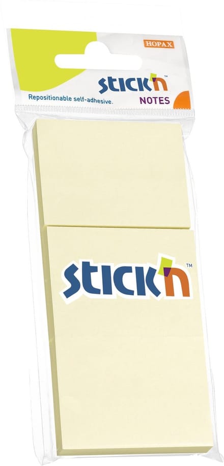 Stick'n kleine sticky notes - 38x51mm - 3x pastel geel - 300 memoblaadjes