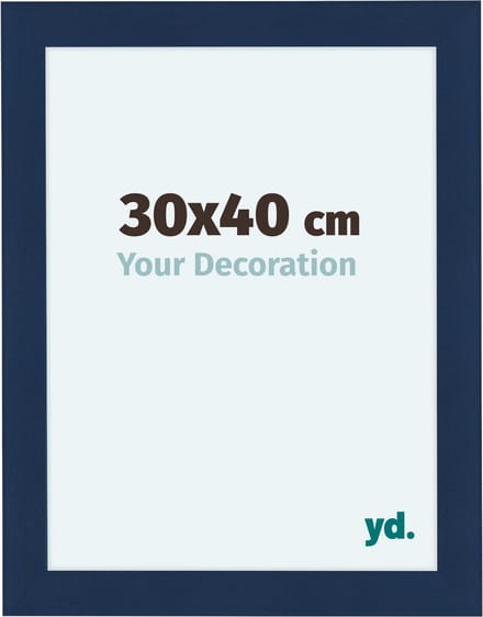Your Decoration - Fotolijst 30x40 cm - MDF - Donkerblauw Geveegd - Como