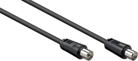 IEC (m) - IEC (v) coaxkabel / recht - zwart - 10 meter