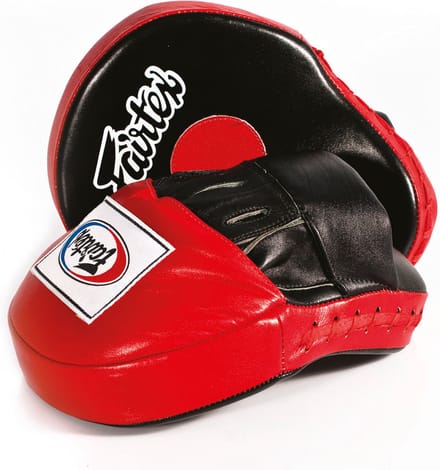 Fairtex FMV9 Ultimate Contoured Focus Mitts - Zwart / Rood - standaard maat