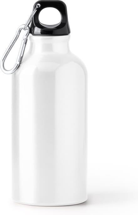 Witte Design Waterfles/drinkfles/sportfles - aluminium - 400 ml - schroefdop