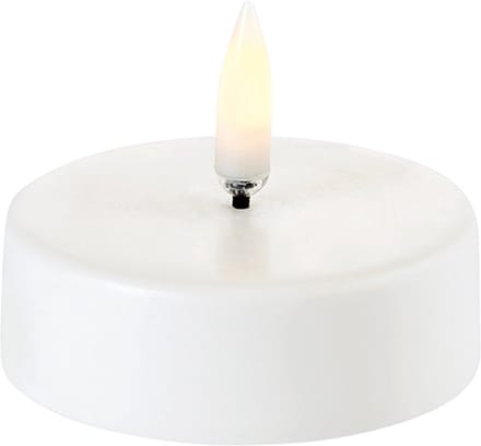 Uyuni Led Theelicht XL - Ø6,1cm x 2,2 cm - Maxi Waxinelichtje - Wit