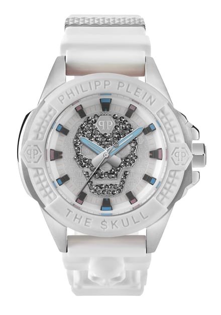 Philipp Plein The $Kull PWAAA1521 Horloge - Siliconen - Wit - Ø 44 mm