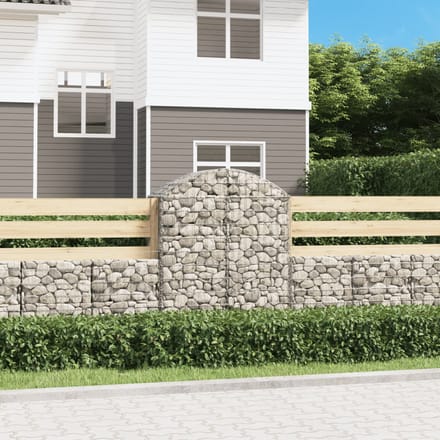 vidaXL - Schanskorf - gewelfd - 100x50x120/140 - cm - gegalvaniseerd - ijzer