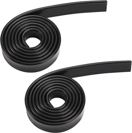 Rubberschraper Vervanging - Raamwisser Rubber - Ramen Schoonmaken - Duurzaam Rubber - 105x2 cm - Zwart