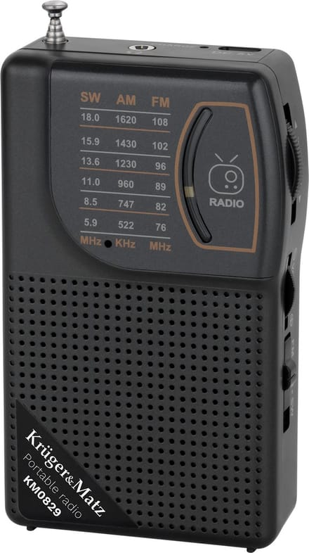 Krüger&Matz KM 829 - Draagbare Radio - AM/FM - Telescoopantenne - Accu