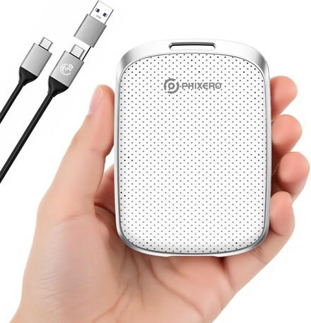 Draagbare Externe SSD 2TB Wit - Hoge Snelheid USB C Opslag