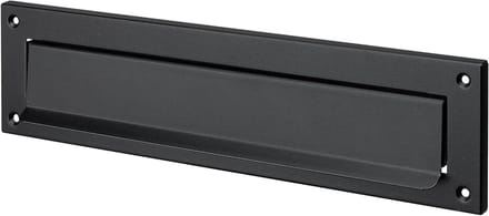 Inwerpklep briefgleuf briefklep zwart mat 310x80 - C4 - RAL9017