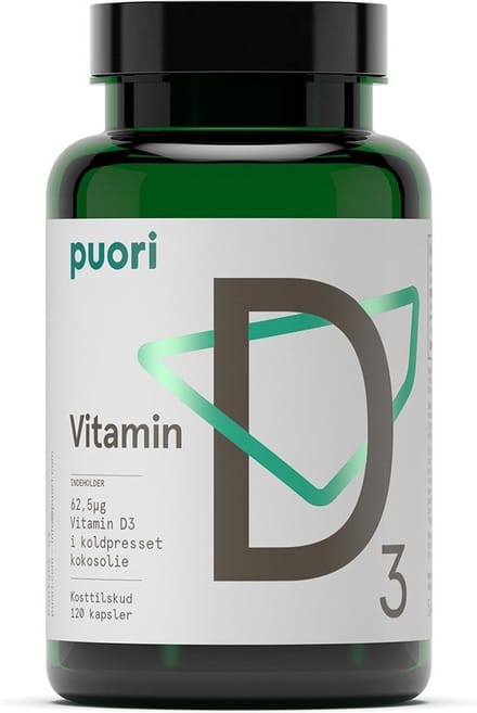 Puori D3: Vitamine D3 - Zuivere formule - met kokosolie - 120 capsules