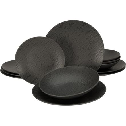 CREATABLE Serviesset Leisteen Black (12-delige bordenset)