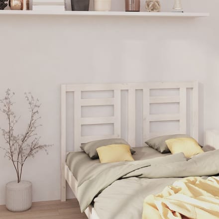 vidaXL - Hoofdbord - 126x4x100 - cm - massief - grenenhout - wit