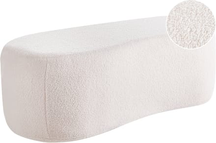 BAYARD - Poef - Off-white - Bouclé
