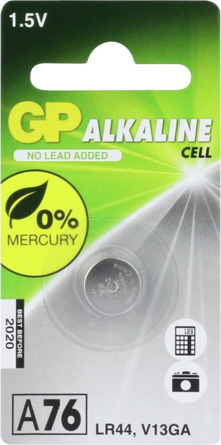 GP LR44 Knoopcel Alkaline Batterij