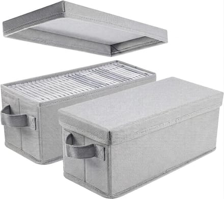 ZMR® CD Opbergdoos - CD Opbergsysteem - CD Opbergmap - Grijs - 34cm x 15cm x 14cm