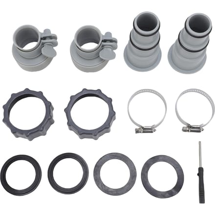 Filterpomp Slangadapter ABS Hittebestendig 1.251.5in Zwembadfilterpomp Slangconnector gray
