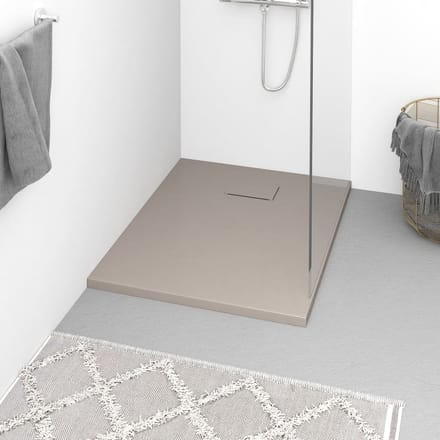 vidaXL - Douchebak - 90x70 - cm - SMC - bruin