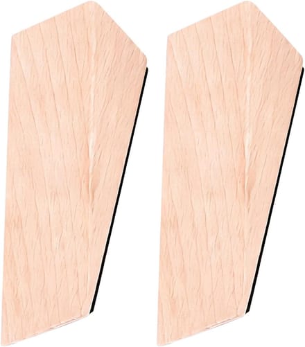 Houten Deurstopper - Deurwig Deurblok - Deuren Stabiliseren - Driehoekige Stabiliteit - 9x2.9x2.8cm - Beige