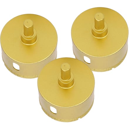 3 Stuks Diamant Boorgatzaag Cutter 60mm2.4in Boorgereedschap voor Graniet Keramiek Beton Marmer