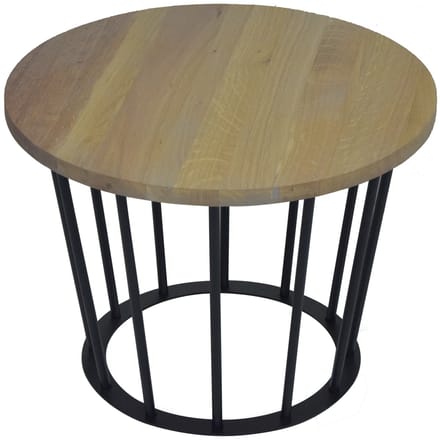 Spinder Design Framer Salontafel Zwart/Eiken - ø 50 cm