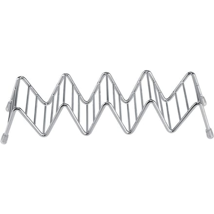 Golfvorm Roestvrij Staal Mexicaanse Taco Houder Display Standaard Schelp Rek 4 5 Sleuven gray