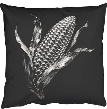 Sierkussens - Kussentjes Woonkamer - 60x60 cm - Maïskolf - Glanzend metaal - Elegant