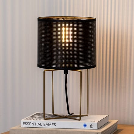 Luminex Tafellamp Kamil met geperforeerde metalen kap