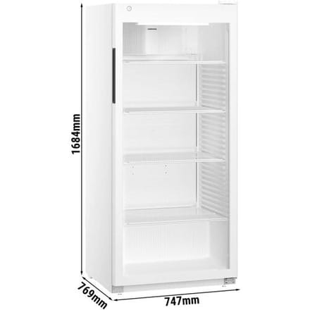 Liebherr Koelkast PERFORMANCE - 569 liter - Kunststof interieur - 1 glazen deur - Wit