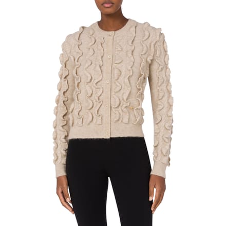 Moschino Pullover In Mohair Stretch Golden M White Taglia: 38 | Cardigan Outlet | Donna | Bianco