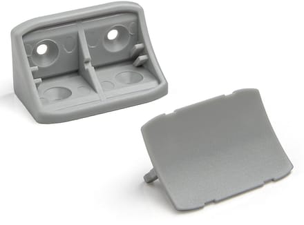 100 Corpusverbinder 24 x 24 x 44 mm met afdekking Lichtgrijs