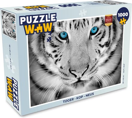 Puzzel Tijger - Kop - Neus - Legpuzzel - Puzzel 1000 stukjes volwassenen