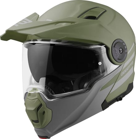 Bogotto FG-102 Duo Groen Fiberglas Systeemhelm - Helm