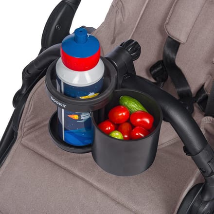 Dooky Cup and Snack Holder – Universele Kinderwagen Houder voor Beker & Snacks – Compact, Handig & Gemakkelijk Schoon te Maken