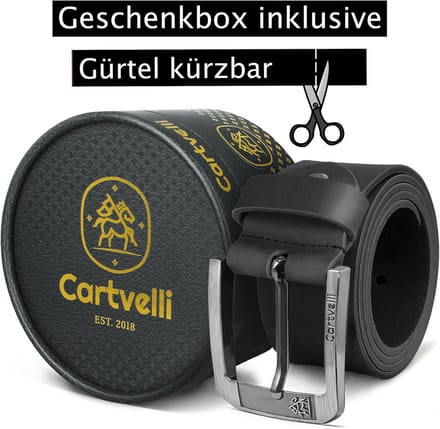 Luxe Herenriem van Echt Leer - Italiaans Design met Cadeaubox