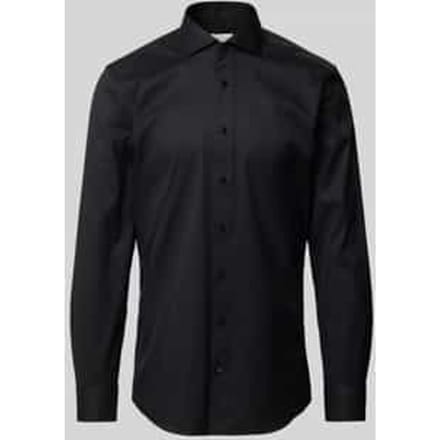 Slim fit zakenhemd van twill
