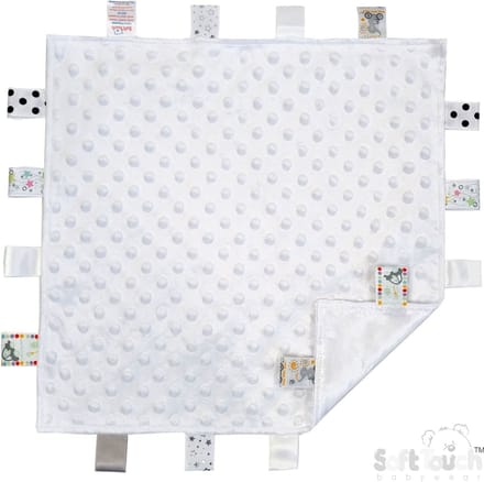 Soft Touch Knuffeldoekje Nppen Met Labels Wit 35 x 35 Cm