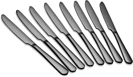 Alheco set van 8 tafelmessen - Messen - RVS - 23cm - Zwart
