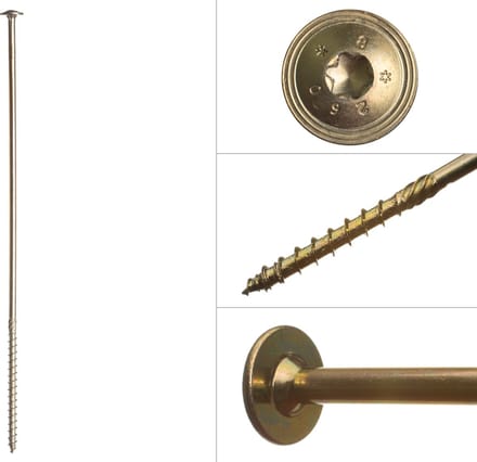 Wovar Tellerkopschroeven Geel Verzinkt 8.0 x 340 mm Torx | Doos 50 Stuks