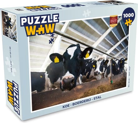 Puzzel Koe - Boerderij - Stal - Legpuzzel - Puzzel 1000 stukjes volwassenen