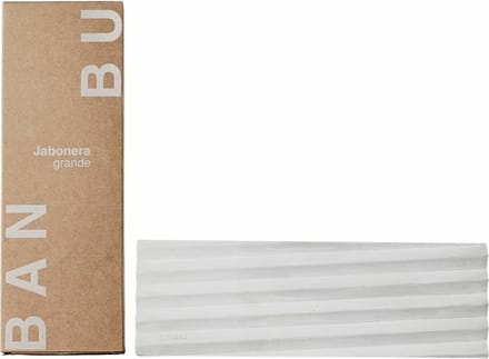 Banbu Naturstenen Zeephouder Groot - Extra Absorberend - Modern Design - Lange Houdbaarheid - Grijs