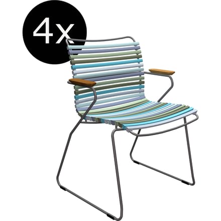 HOUE - CLICK Dining Armleunstoel met lage rugleuning - multicolor 2 - meerkleurig