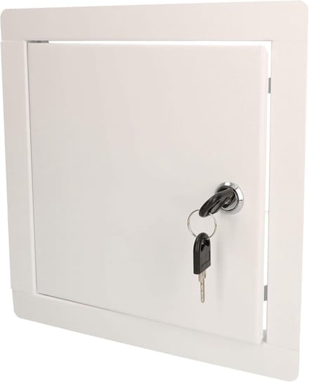 Toegangsplaat - Inspectieplaat Deur - Toegang Schachten - Metalen Constructie - 20x20 cm - Wit
