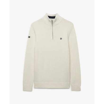 Superdry Trui Cotton Half Zip Knit M6110764a 22c Cream Mannen Maat - S
