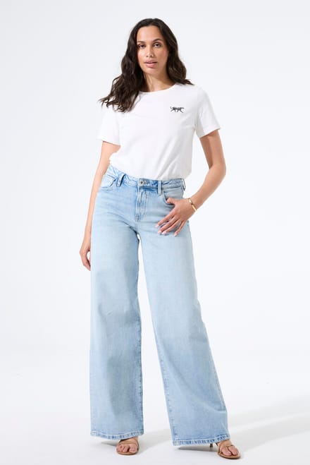 GARCIA Celia Dames Wide Fit Jeans Blauw